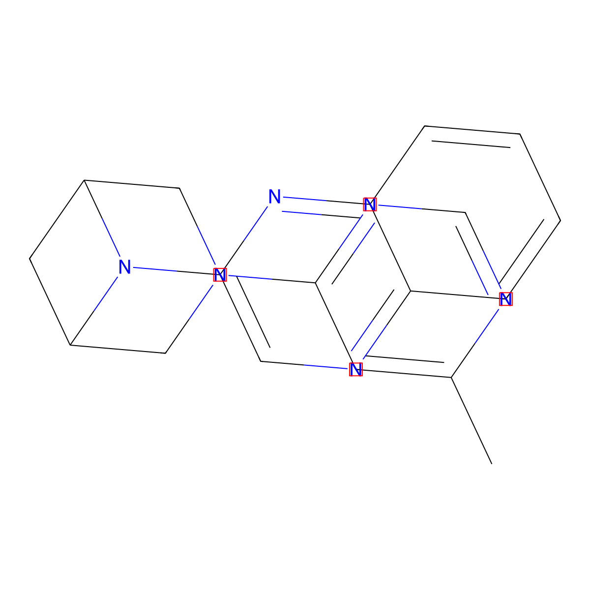 2-[3-(6-Methylpyrimidin-4-yl)-3,6-diazabicyclo[3.1.1]heptan-6-yl]quinoxaline molecular structure, CAS 3054611-17-2