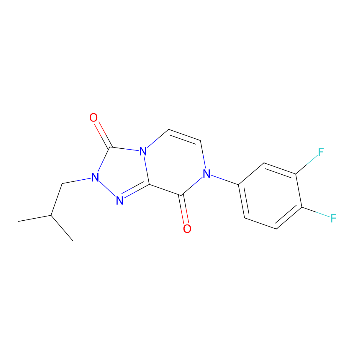 7-(3,4-difluorophenyl)-2-(2-methylpropyl)-2H,3H,7H,8H-[1,2,4]triazolo[4,3-a]pyrazine-3,8-dione molecular structure, CAS 3054611-33-2
