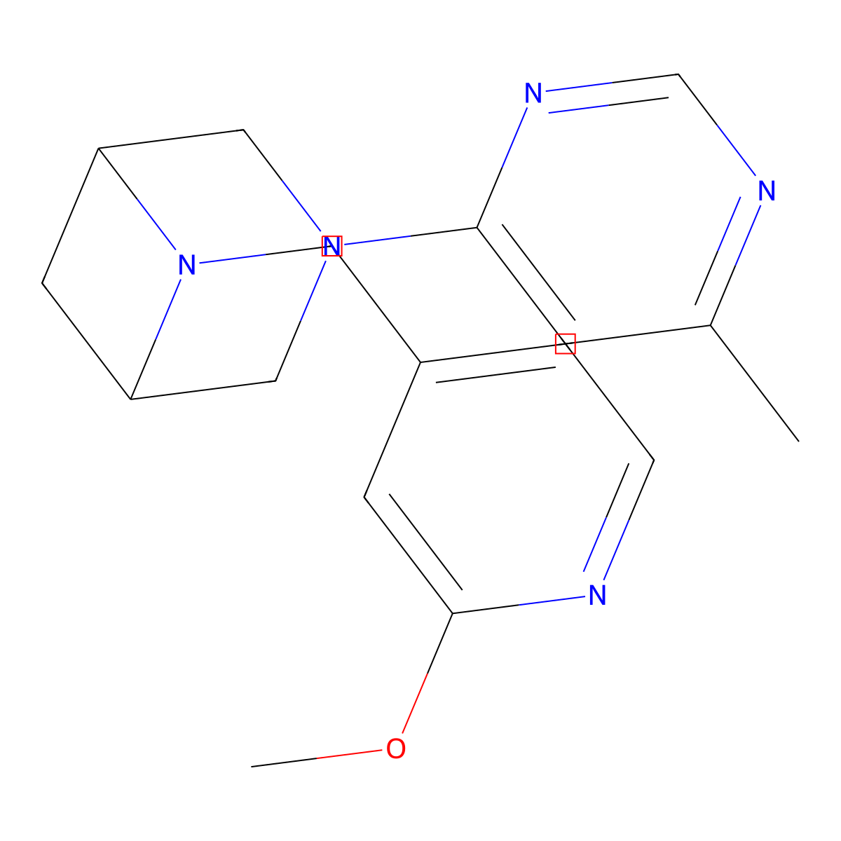 6-[(2-Methoxypyridin-4-yl)methyl]-3-(6-methylpyrimidin-4-yl)-3,6-diazabicyclo[3.1.1]heptane molecular structure, CAS 3054611-52-5
