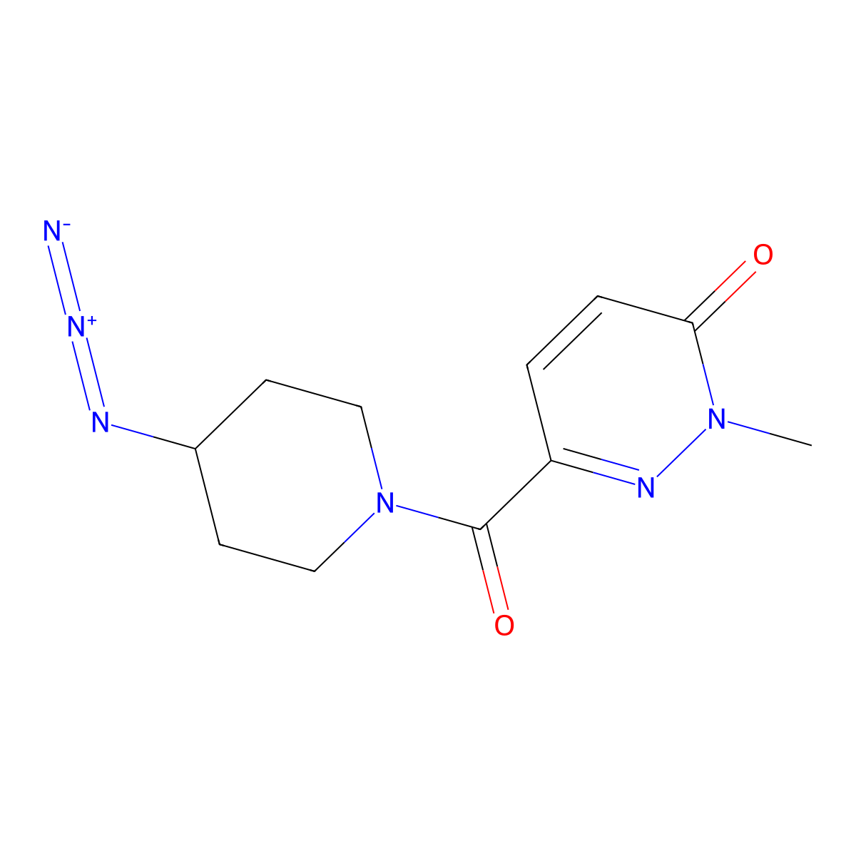 6-(4-Azidopiperidine-1-carbonyl)-2-methylpyridazin-3-one molecular structure, CAS 3054611-69-4