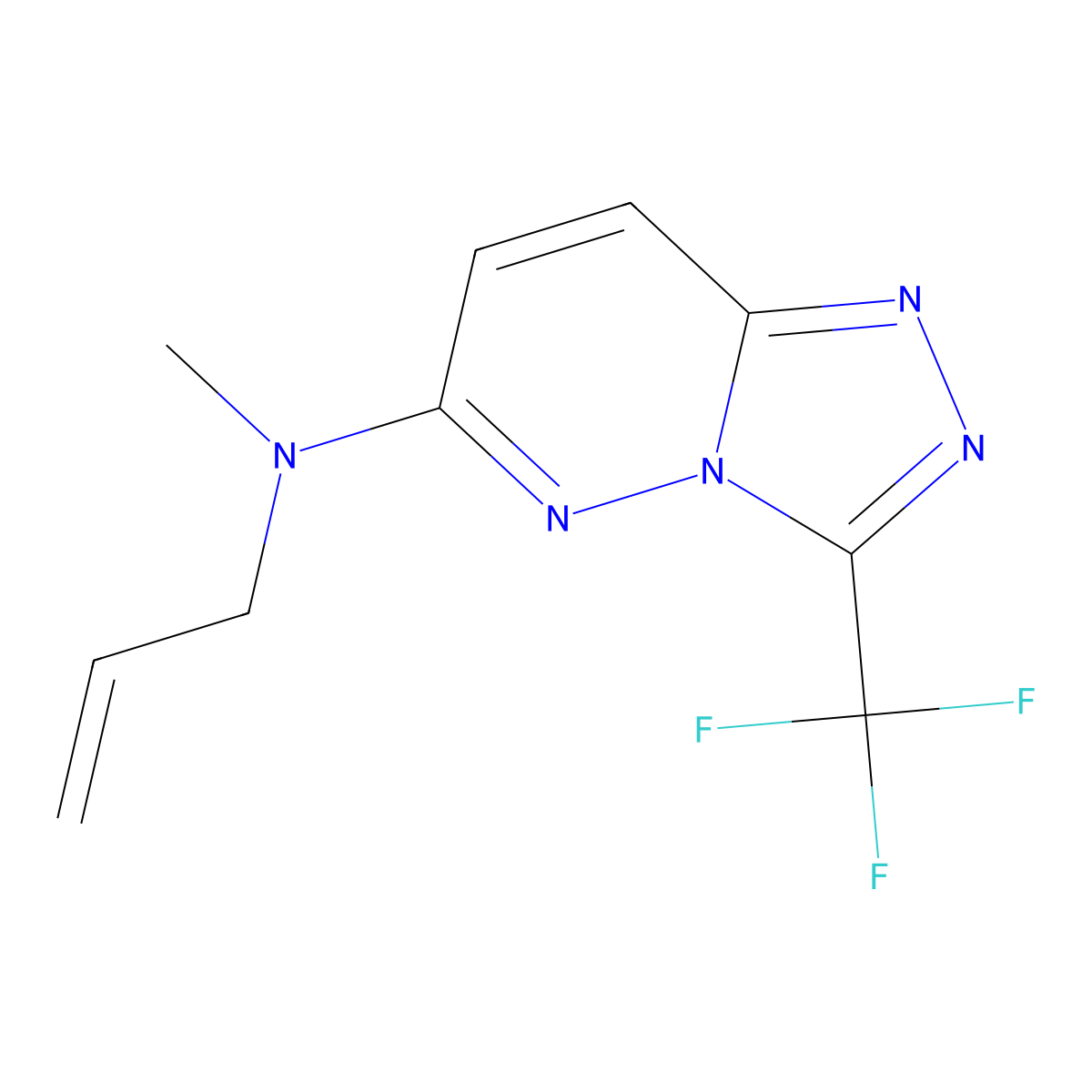 N-methyl-N-(prop-2-en-1-yl)-3-(trifluoromethyl)-[1,2,4]triazolo[4,3-b]pyridazin-6-amine molecular structure, CAS 3054612-17-5