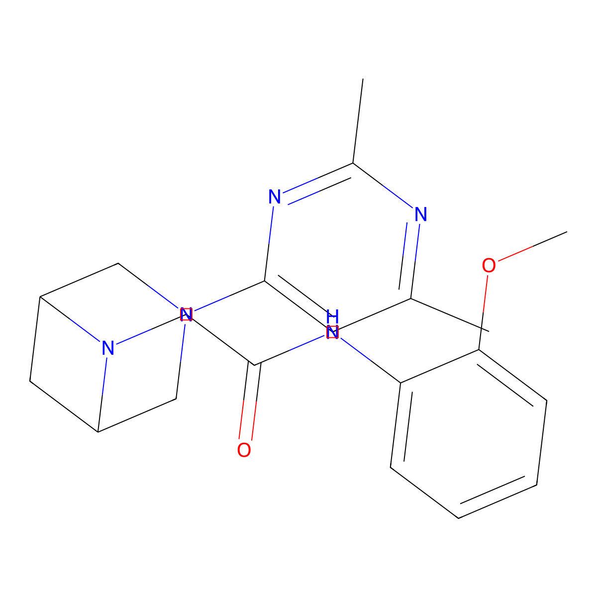2-[3-(2,6-dimethylpyrimidin-4-yl)-3,6-diazabicyclo[3.1.1]heptan-6-yl]-N-(2-methoxyphenyl)acetamide molecular structure, CAS 3054612-21-1