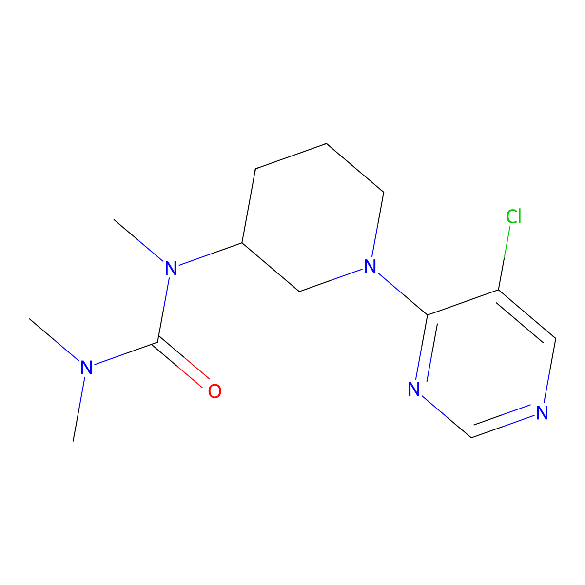 1-[1-(5-Chloropyrimidin-4-yl)piperidin-3-yl]-1,3,3-trimethylurea molecular structure, CAS 3054612-25-5