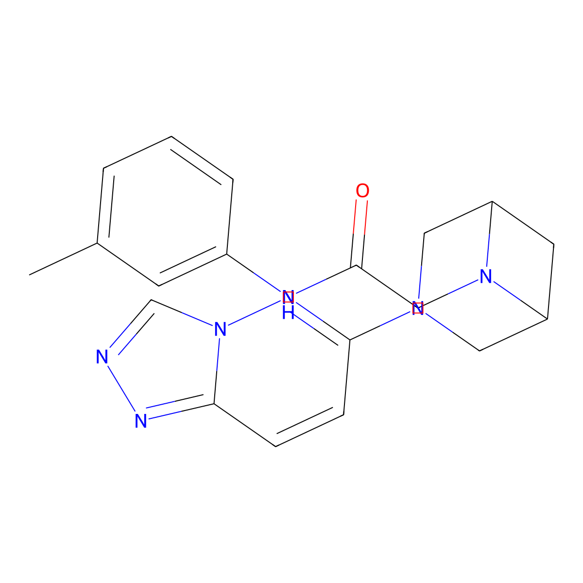 N-(3-methylphenyl)-2-(3-{[1,2,4]triazolo[4,3-b]pyridazin-6-yl}-3,6-diazabicyclo[3.1.1]heptan-6-yl)acetamide molecular structure, CAS 3054612-66-4