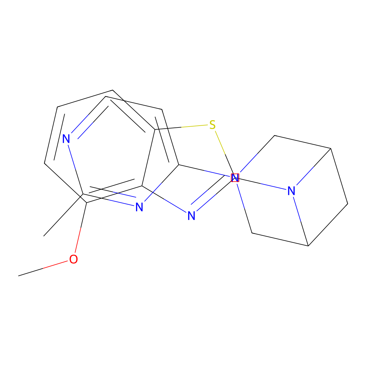 4-Methoxy-2-[3-(2-methylpyrimidin-4-yl)-3,6-diazabicyclo[3.1.1]heptan-6-yl]-1,3-benzothiazole molecular structure, CAS 3054612-80-2