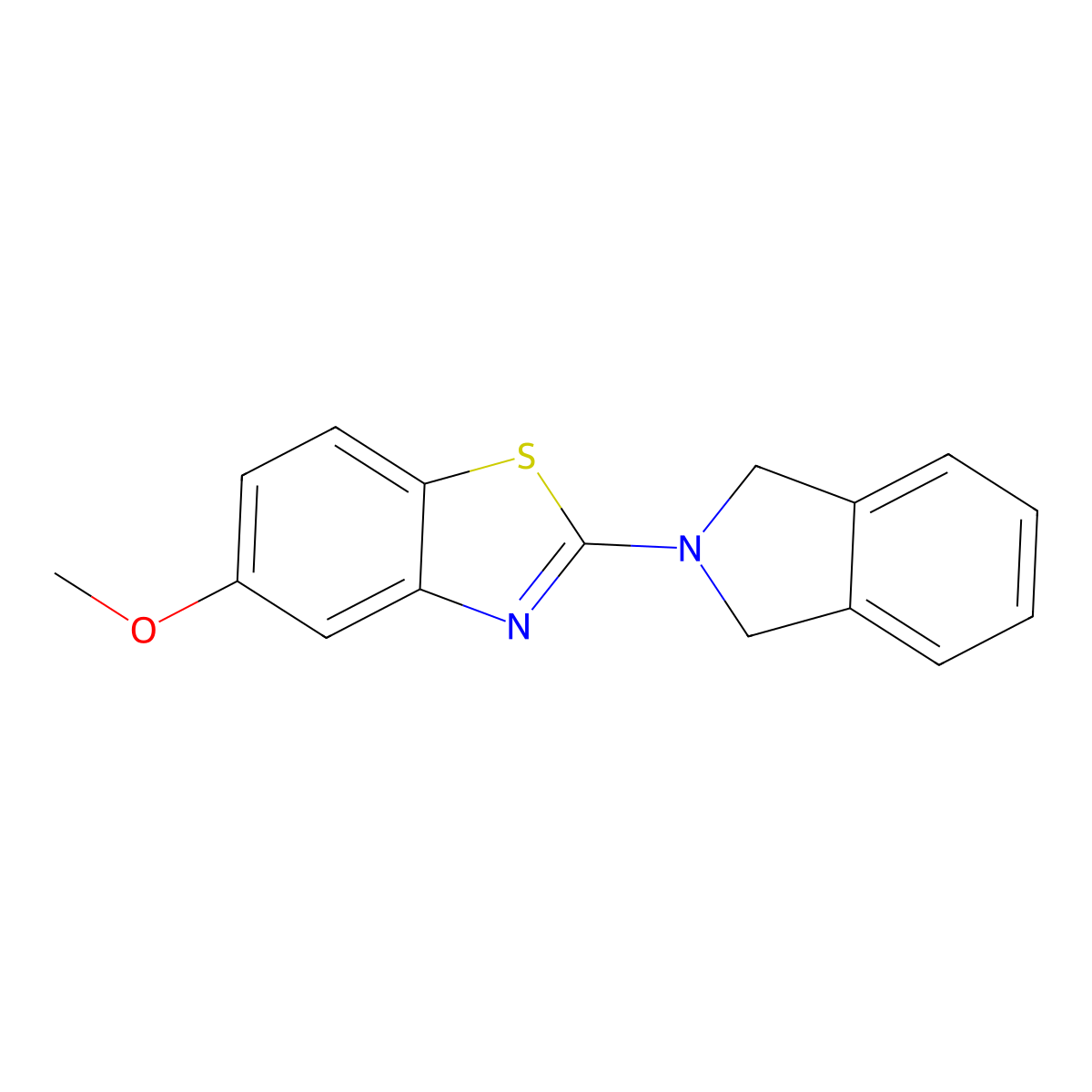 2-(2,3-dihydro-1H-isoindol-2-yl)-5-methoxy-1,3-benzothiazole molecular structure, CAS 3054612-82-4