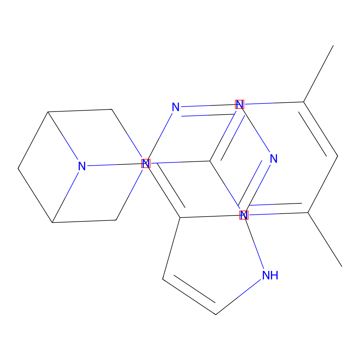 3-(4,6-dimethylpyrimidin-2-yl)-6-{7H-pyrrolo[2,3-d]pyrimidin-4-yl}-3,6-diazabicyclo[3.1.1]heptane molecular structure, CAS 3054612-97-1
