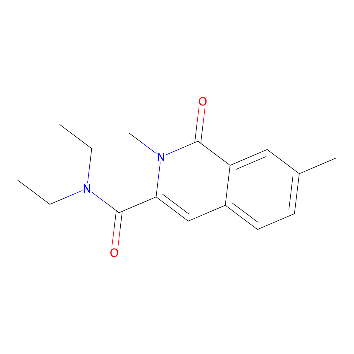 N,N-diethyl-2,7-dimethyl-1-oxo-1,2-dihydroisoquinoline-3-carboxamide molecular structure, CAS 3054613-08-7