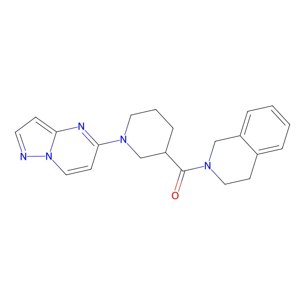 2-(1-{Pyrazolo[1,5-a]pyrimidin-5-yl}piperidine-3-carbonyl)-1,2,3,4-tetrahydroisoquinoline molecular structure, CAS 3054613-16-7