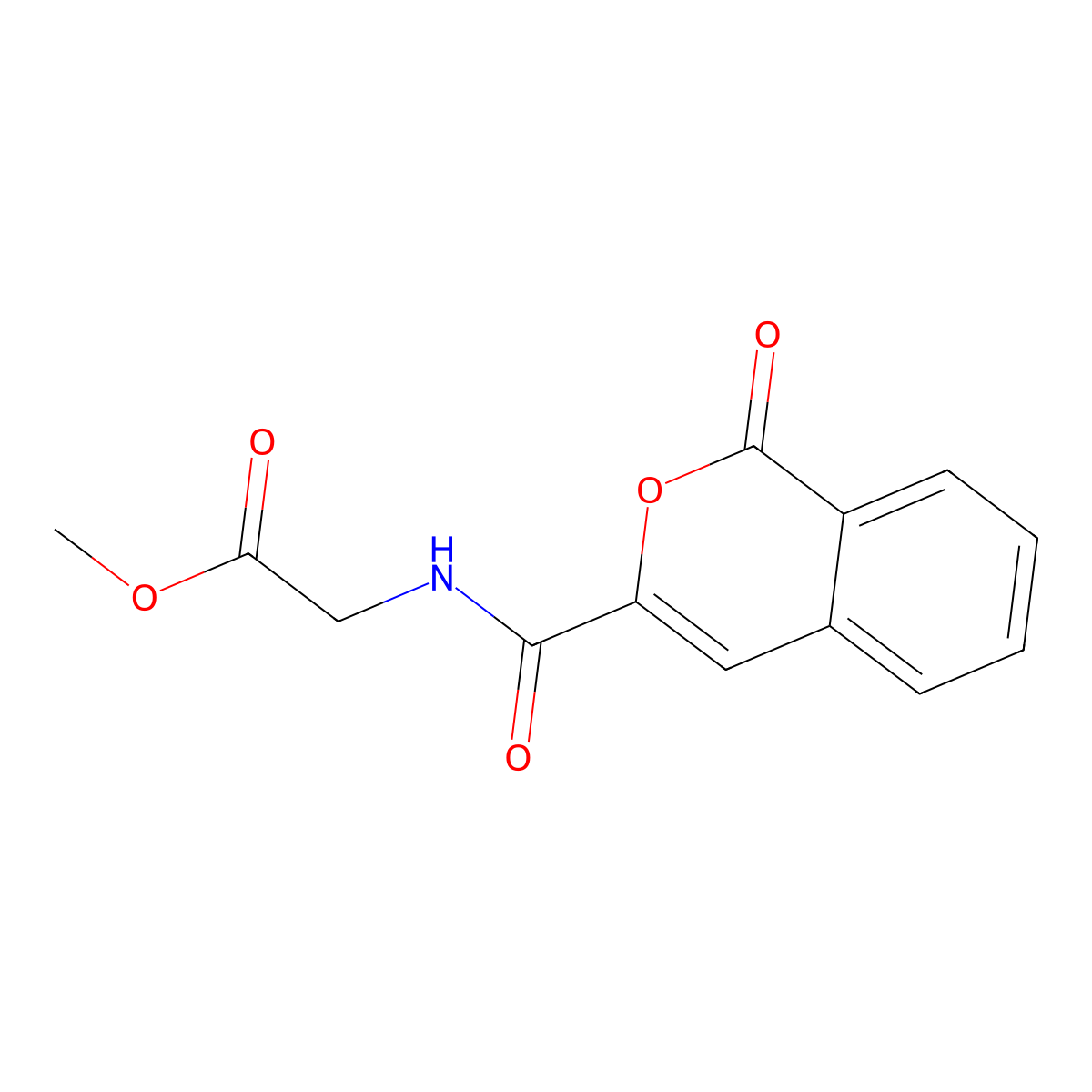 methyl 2-[(1-oxo-1H-isochromen-3-yl)formamido]acetate molecular structure, CAS 3054613-96-3