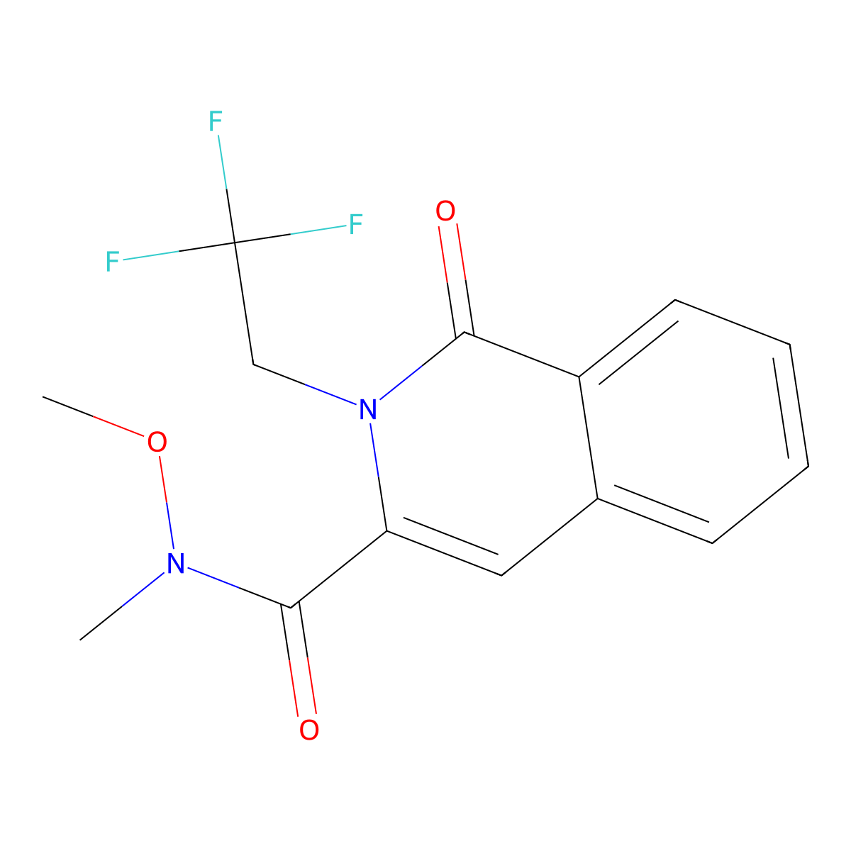N-methoxy-N-methyl-1-oxo-2-(2,2,2-trifluoroethyl)isoquinoline-3-carboxamide molecular structure, CAS 3054614-07-9