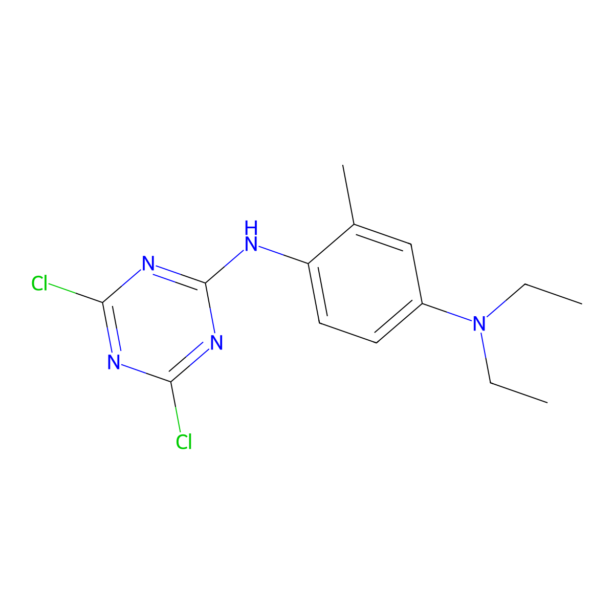 N4-(4,6-dichloro-1,3,5-triazin-2-yl)-N1,N1-diethyl-3-methylbenzene-1,4-diamine molecular structure, CAS 3054614-22-8