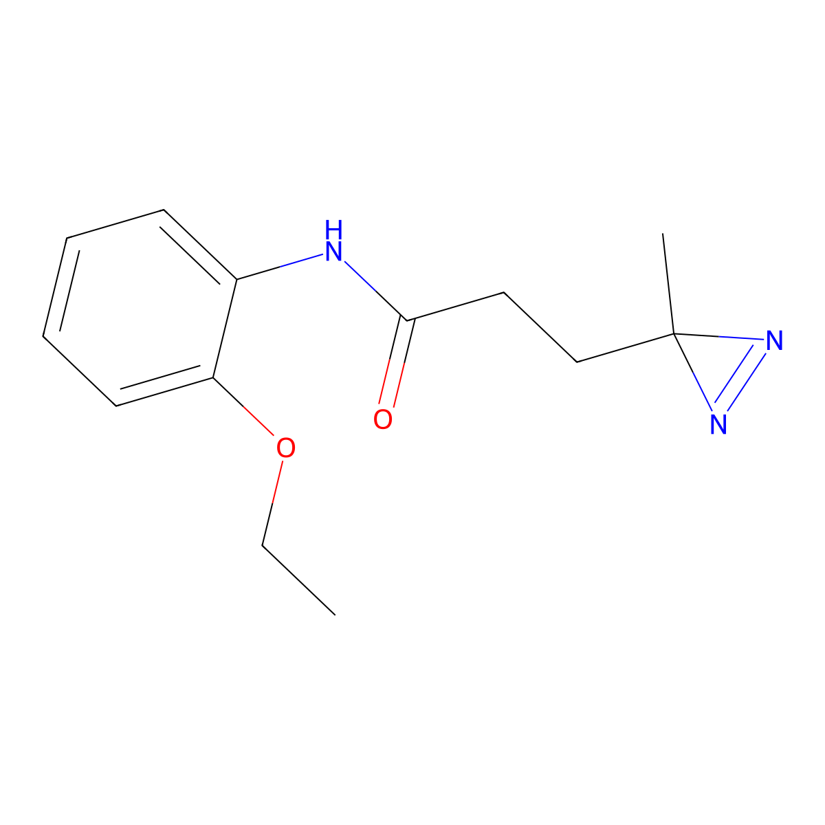 N-(2-ethoxyphenyl)-3-(3-methyl-3H-diazirin-3-yl)propanamide molecular structure, CAS 3054614-31-9