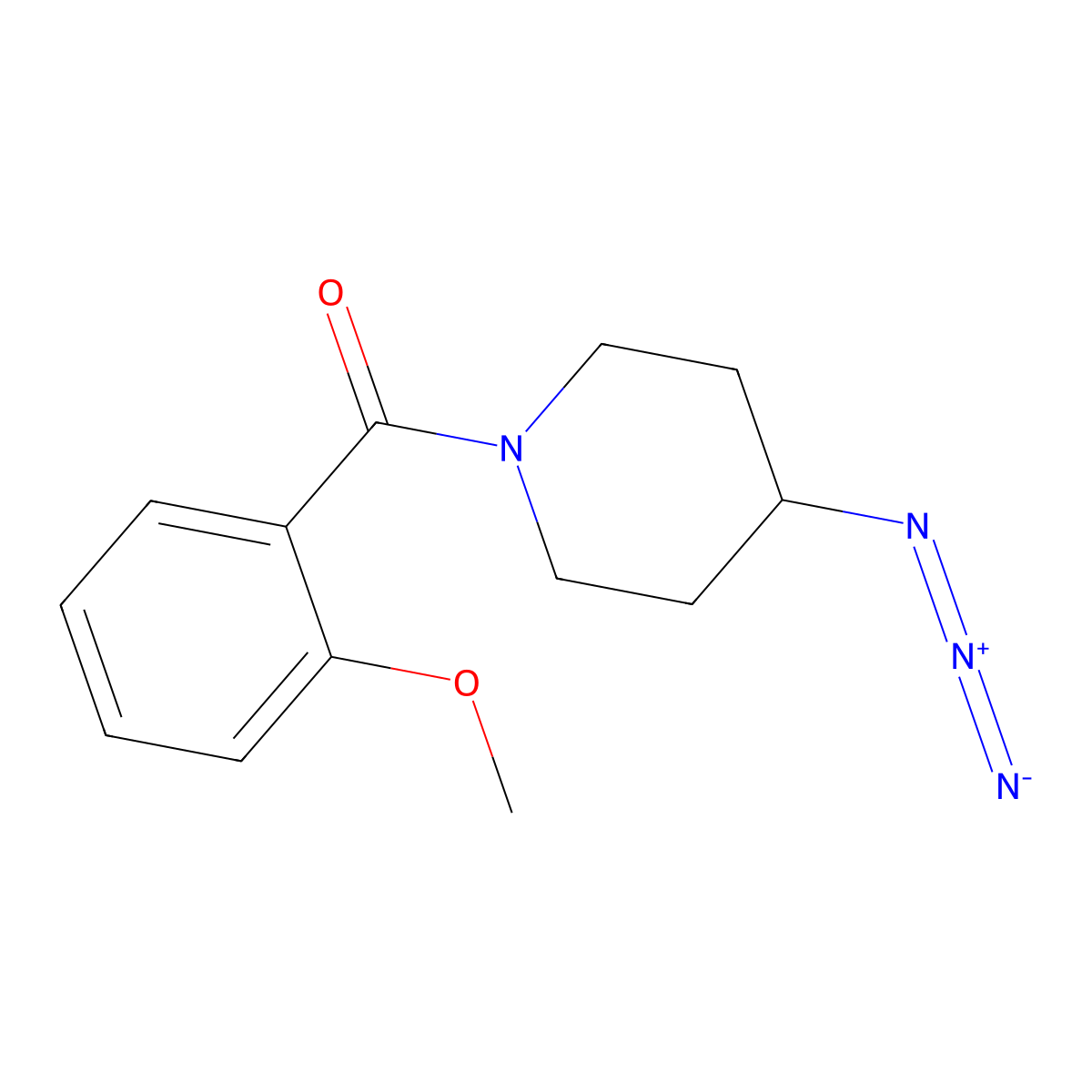 4-Azido-1-(2-methoxybenzoyl)piperidine molecular structure, CAS 3054614-81-9