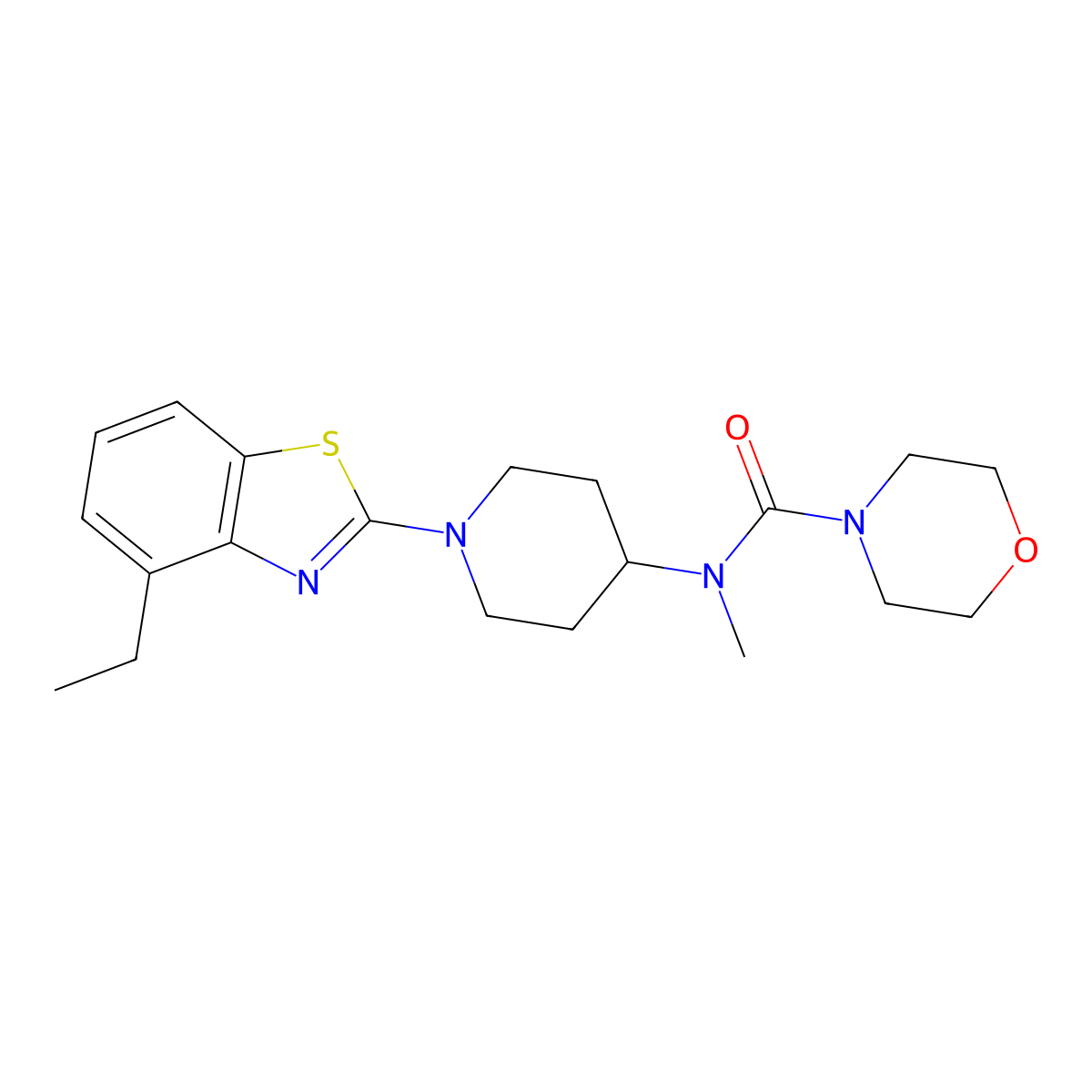 N-[1-(4-ethyl-1,3-benzothiazol-2-yl)piperidin-4-yl]-N-methylmorpholine-4-carboxamide molecular structure, CAS 3054615-44-7