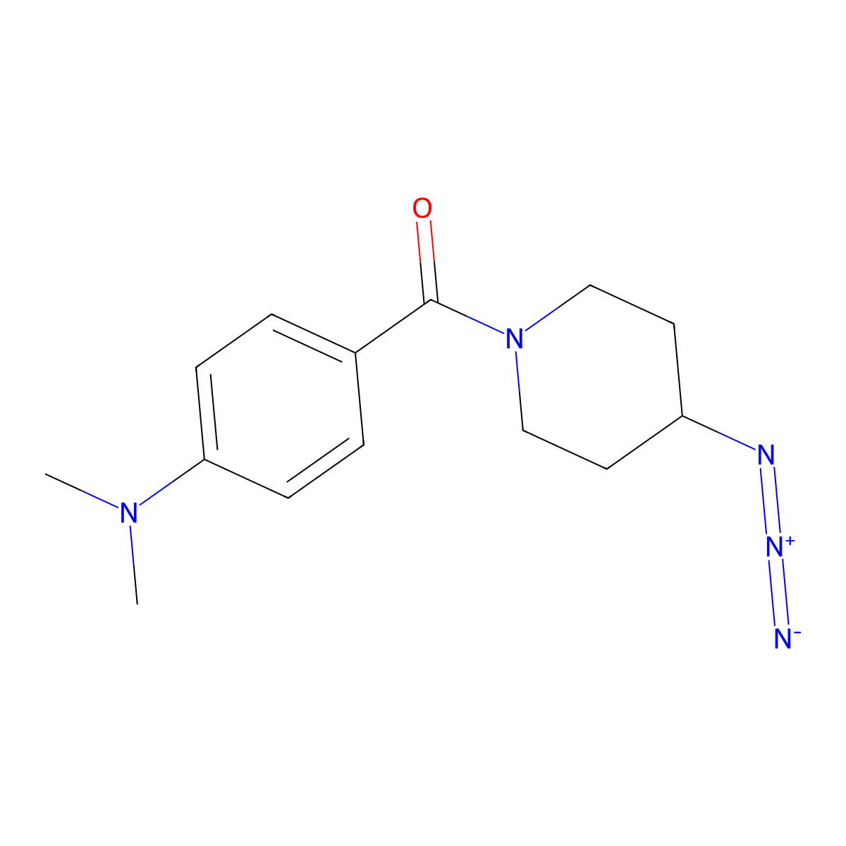 4-(4-azidopiperidine-1-carbonyl)-N,N-dimethylaniline molecular structure, CAS 3054615-60-7