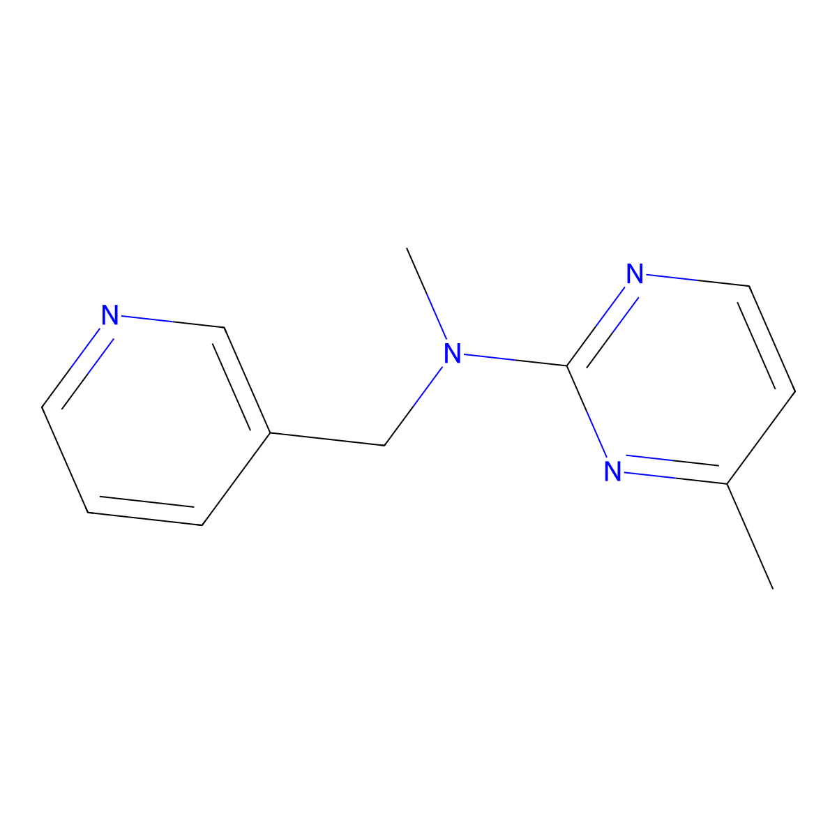N,4-dimethyl-N-[(pyridin-3-yl)methyl]pyrimidin-2-amine molecular structure, CAS 3054615-86-7