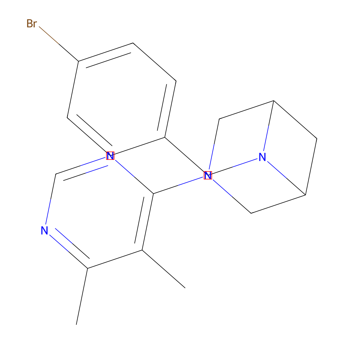 6-[(4-Bromophenyl)methyl]-3-(5,6-dimethylpyrimidin-4-yl)-3,6-diazabicyclo[3.1.1]heptane molecular structure, CAS 3054616-00-8