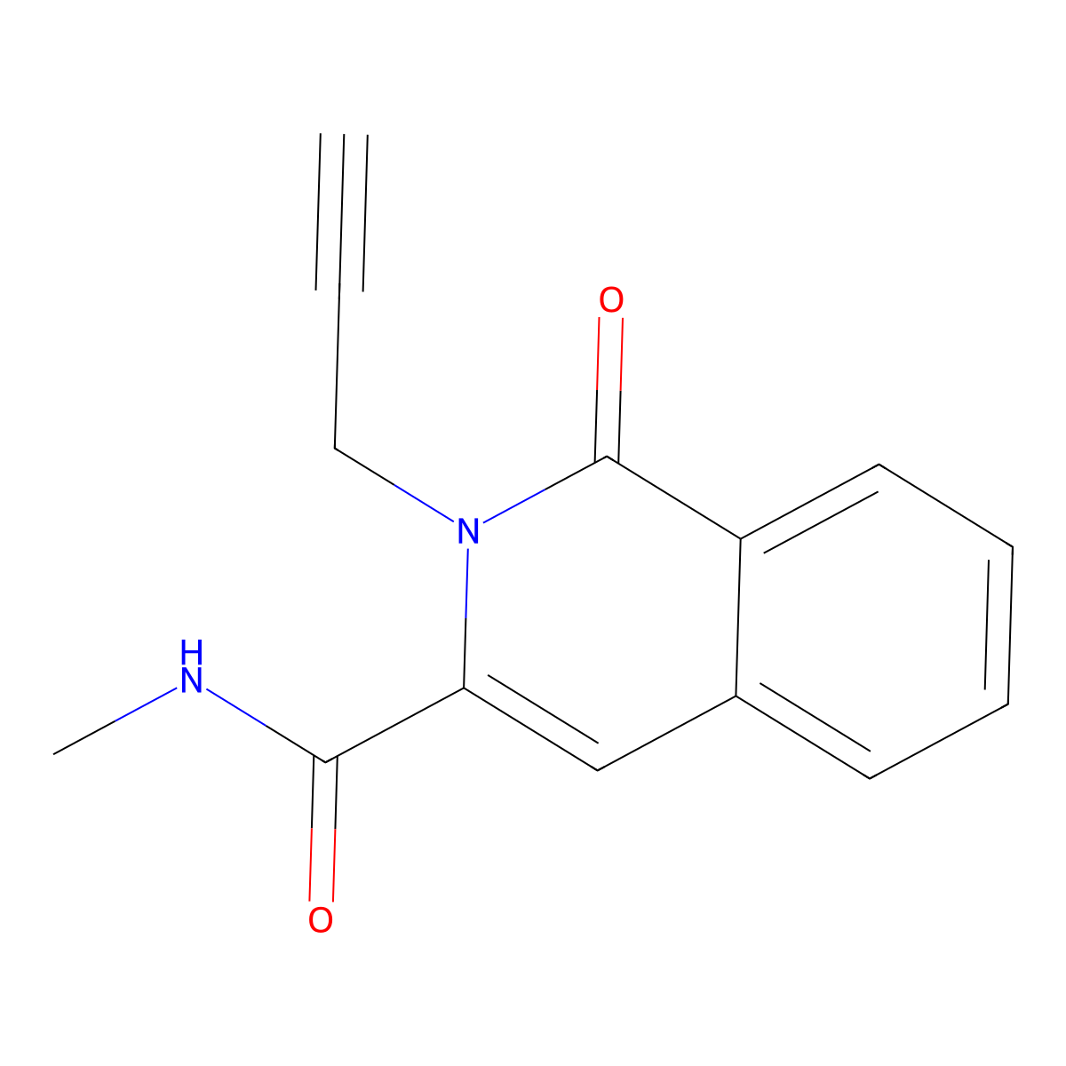 N-methyl-1-oxo-2-(prop-2-yn-1-yl)-1,2-dihydroisoquinoline-3-carboxamide molecular structure, CAS 3054616-21-3
