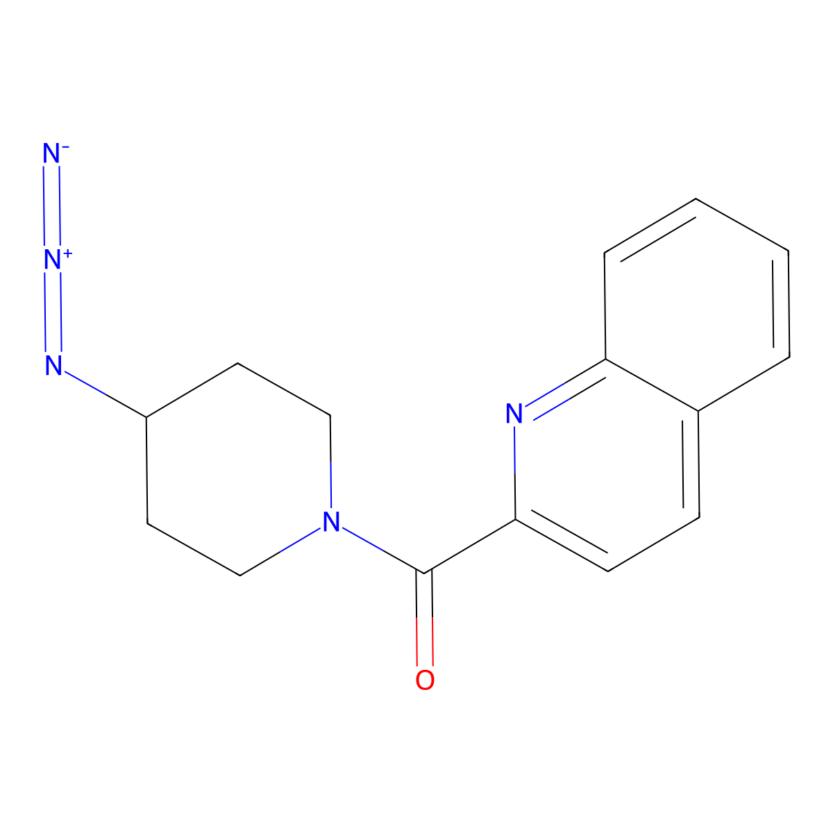 2-(4-Azidopiperidine-1-carbonyl)quinoline molecular structure, CAS 3054616-32-6