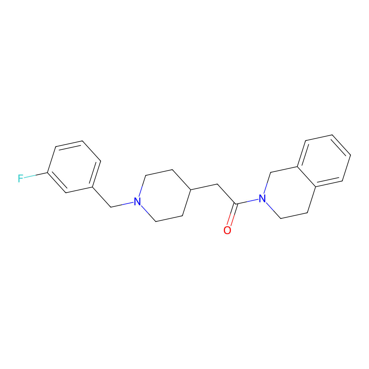2-{1-[(3-Fluorophenyl)methyl]piperidin-4-yl}-1-(1,2,3,4-tetrahydroisoquinolin-2-yl)ethan-1-one molecular structure, CAS 3054616-59-7