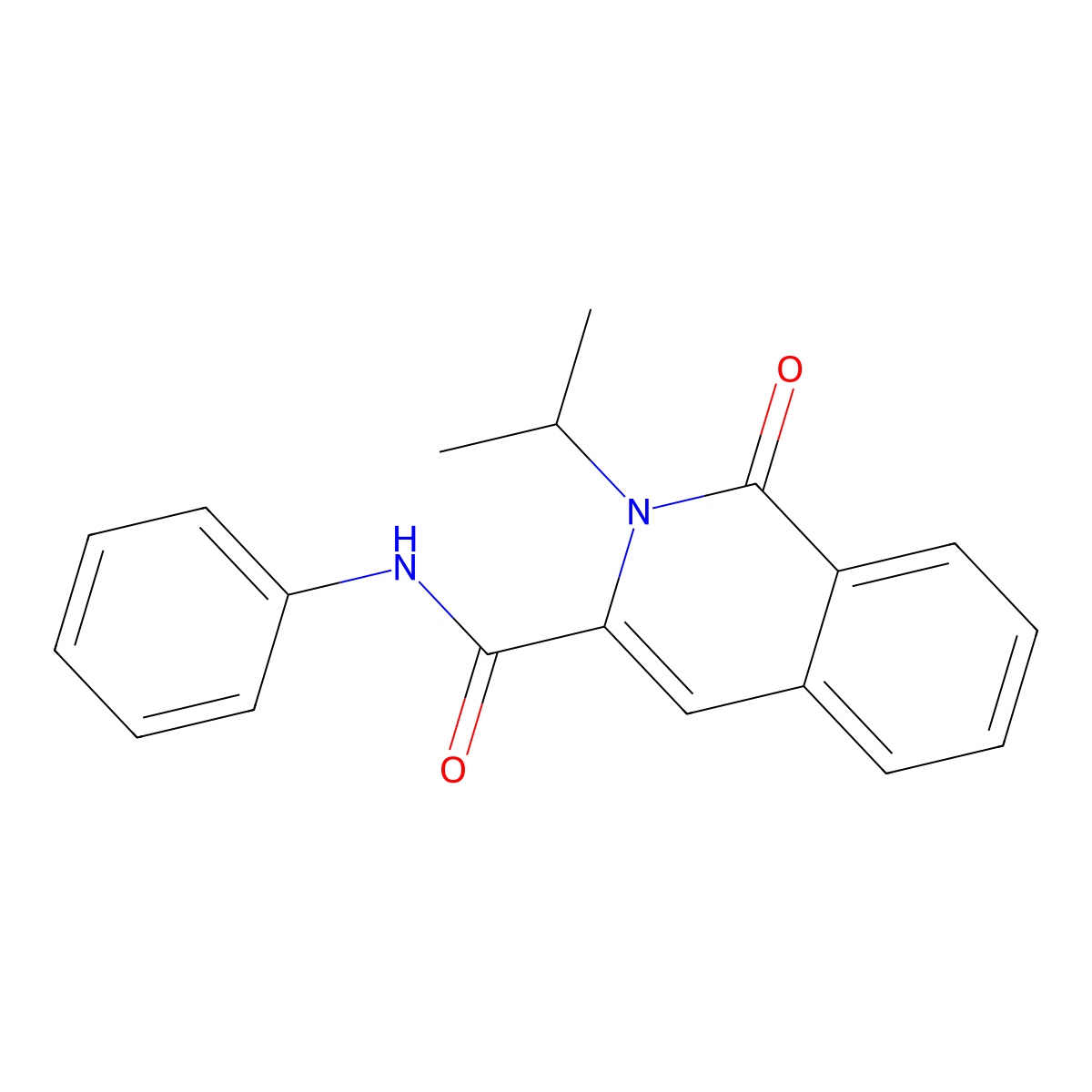 1-oxo-N-phenyl-2-(propan-2-yl)-1,2-dihydroisoquinoline-3-carboxamide molecular structure, CAS 3054616-64-4
