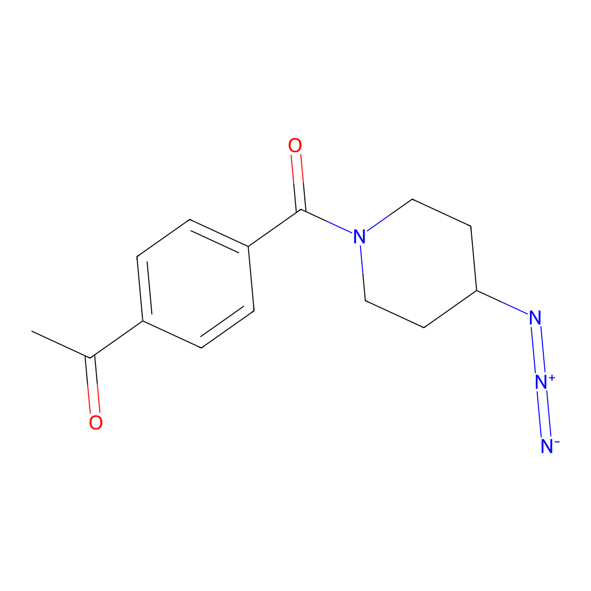 1-[4-(4-Azidopiperidine-1-carbonyl)phenyl]ethan-1-one molecular structure, CAS 3054616-70-2
