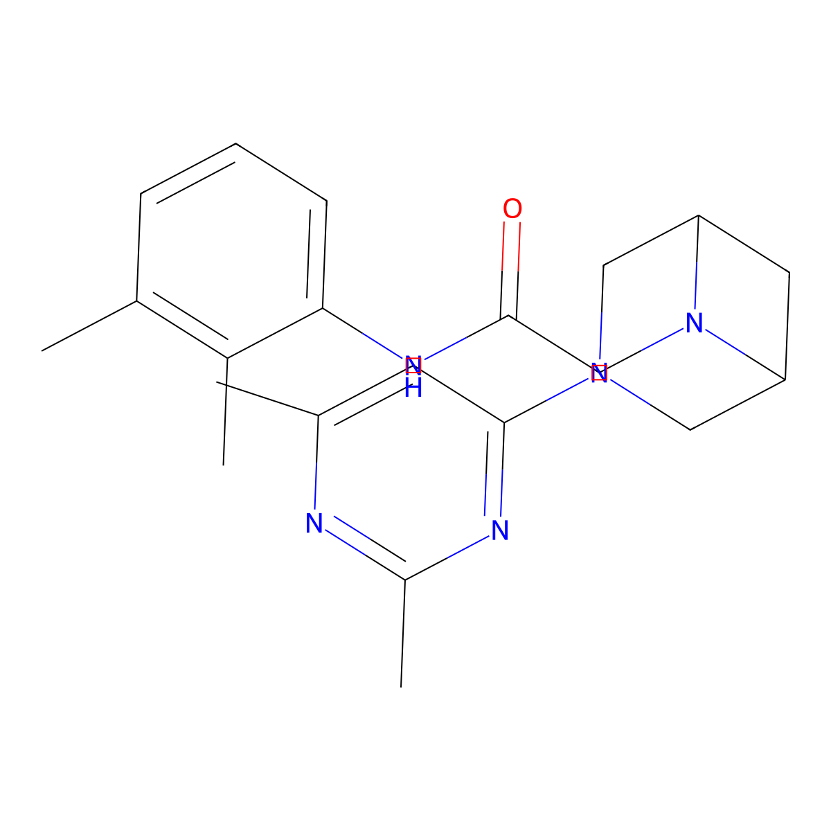 N-(2,3-dimethylphenyl)-2-[3-(2,6-dimethylpyrimidin-4-yl)-3,6-diazabicyclo[3.1.1]heptan-6-yl]acetamide molecular structure, CAS 3054616-83-7