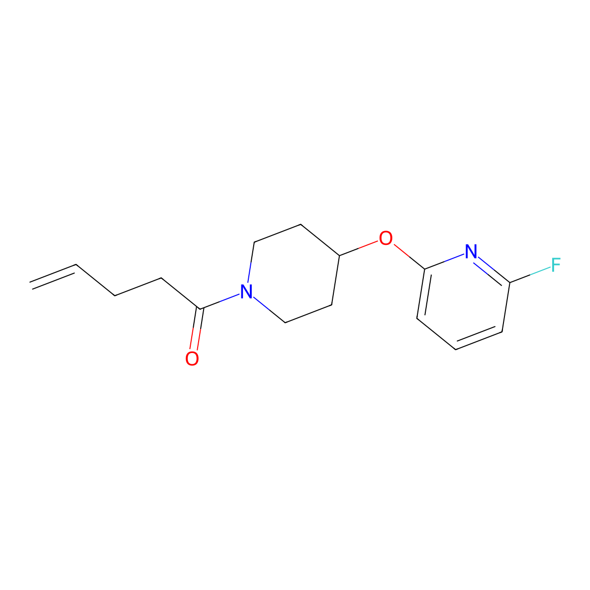 1-{4-[(6-Fluoropyridin-2-yl)oxy]piperidin-1-yl}pent-4-en-1-one molecular structure, CAS 3054617-27-2