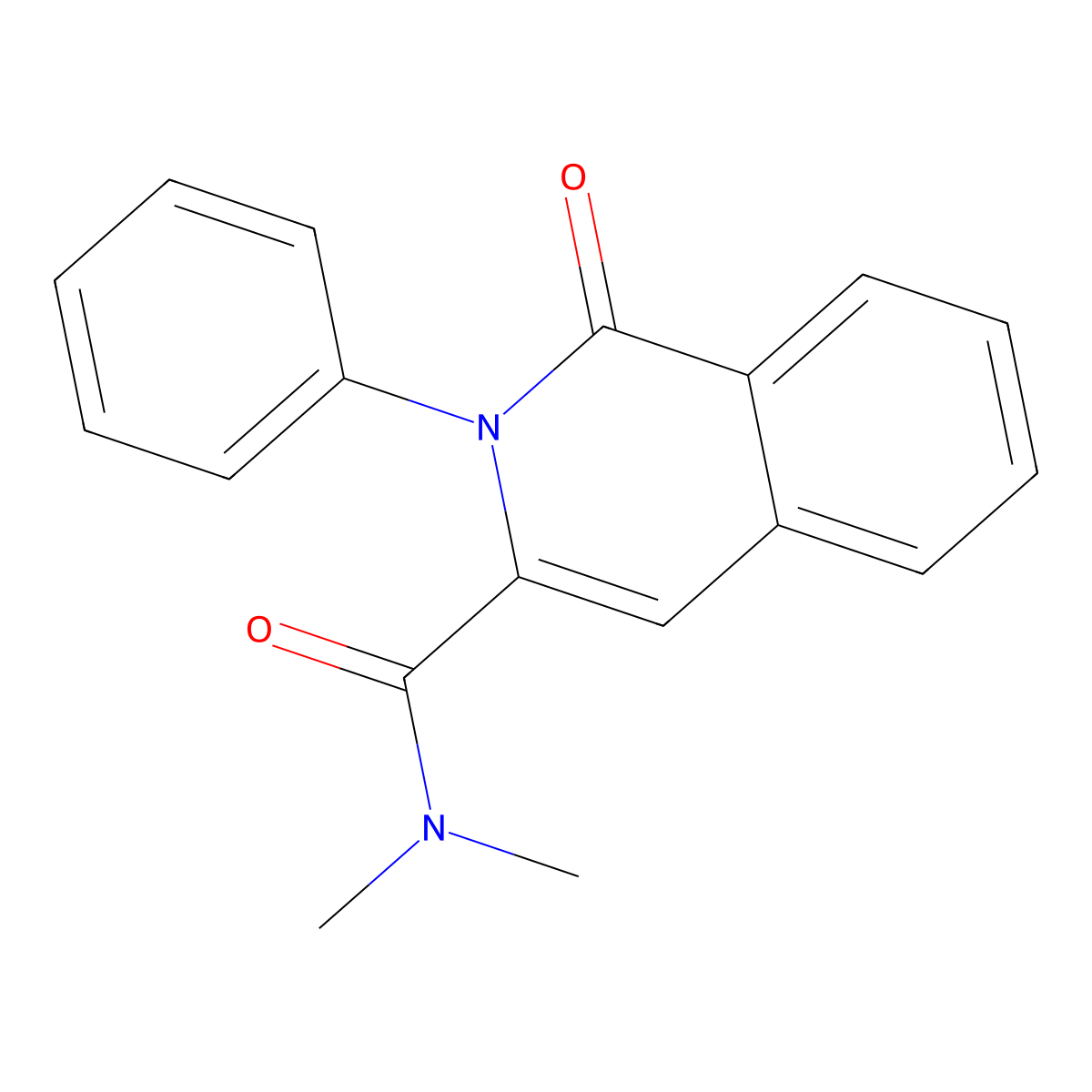 N,N-dimethyl-1-oxo-2-phenyl-1,2-dihydroisoquinoline-3-carboxamide molecular structure, CAS 3054617-40-9