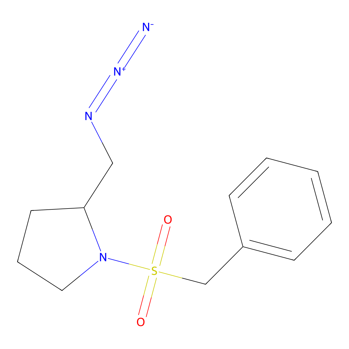 2-(Azidomethyl)-1-phenylmethanesulfonylpyrrolidine molecular structure, CAS 3054617-51-2