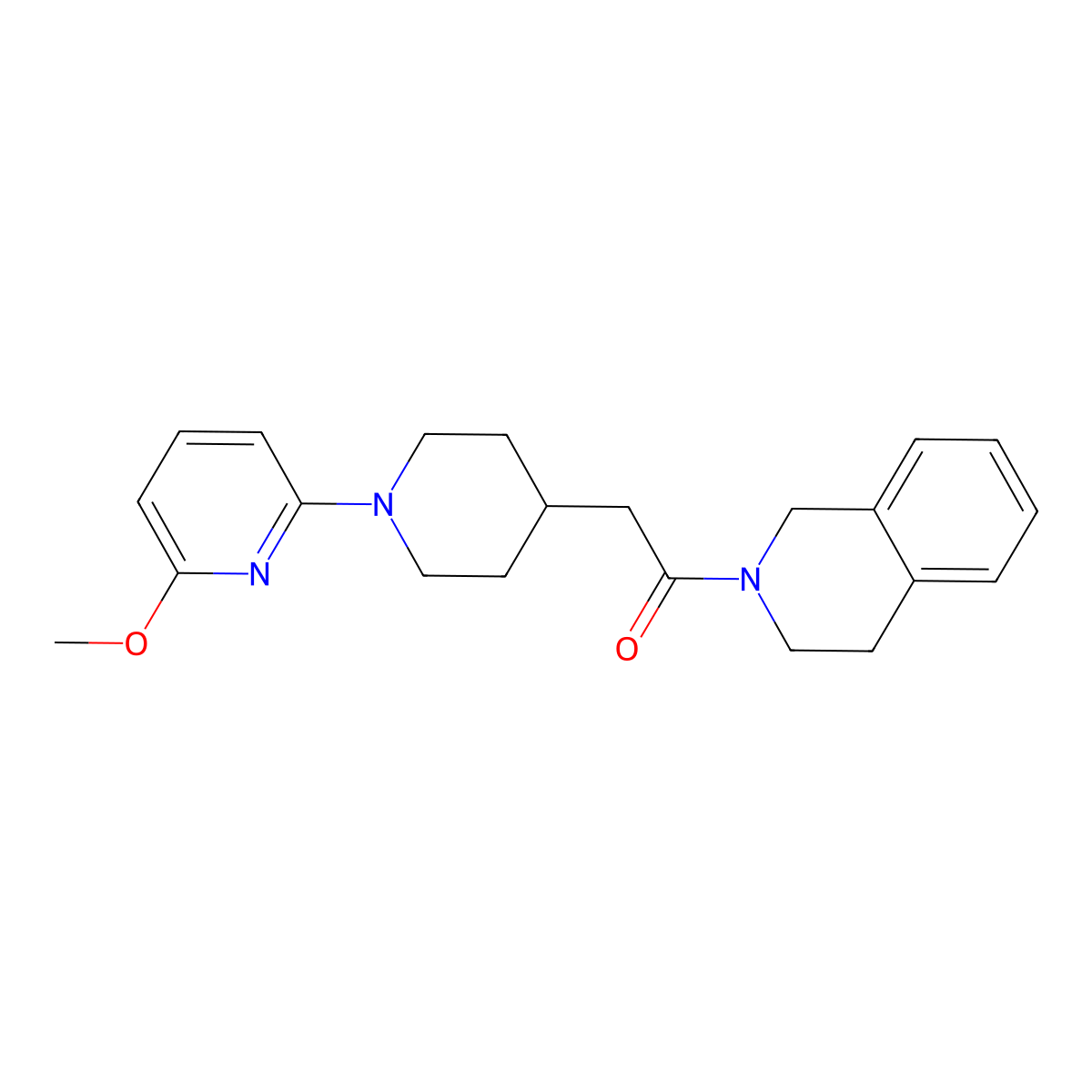 2-[1-(6-Methoxypyridin-2-yl)piperidin-4-yl]-1-(1,2,3,4-tetrahydroisoquinolin-2-yl)ethan-1-one molecular structure, CAS 3054617-52-3