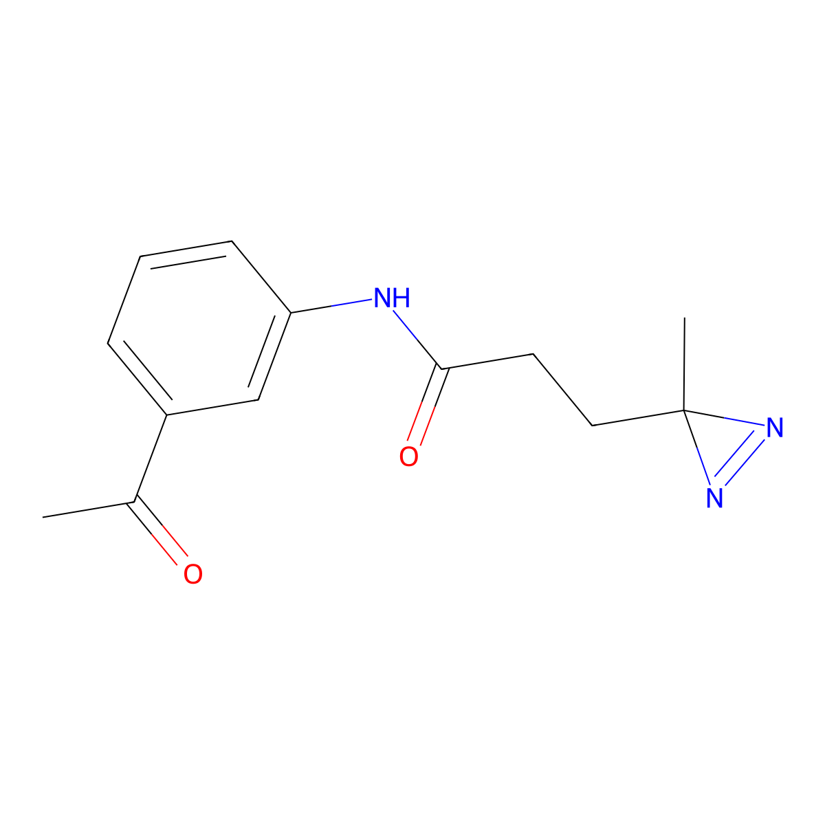 N-(3-acetylphenyl)-3-(3-methyl-3H-diazirin-3-yl)propanamide molecular structure, CAS 3054617-59-0