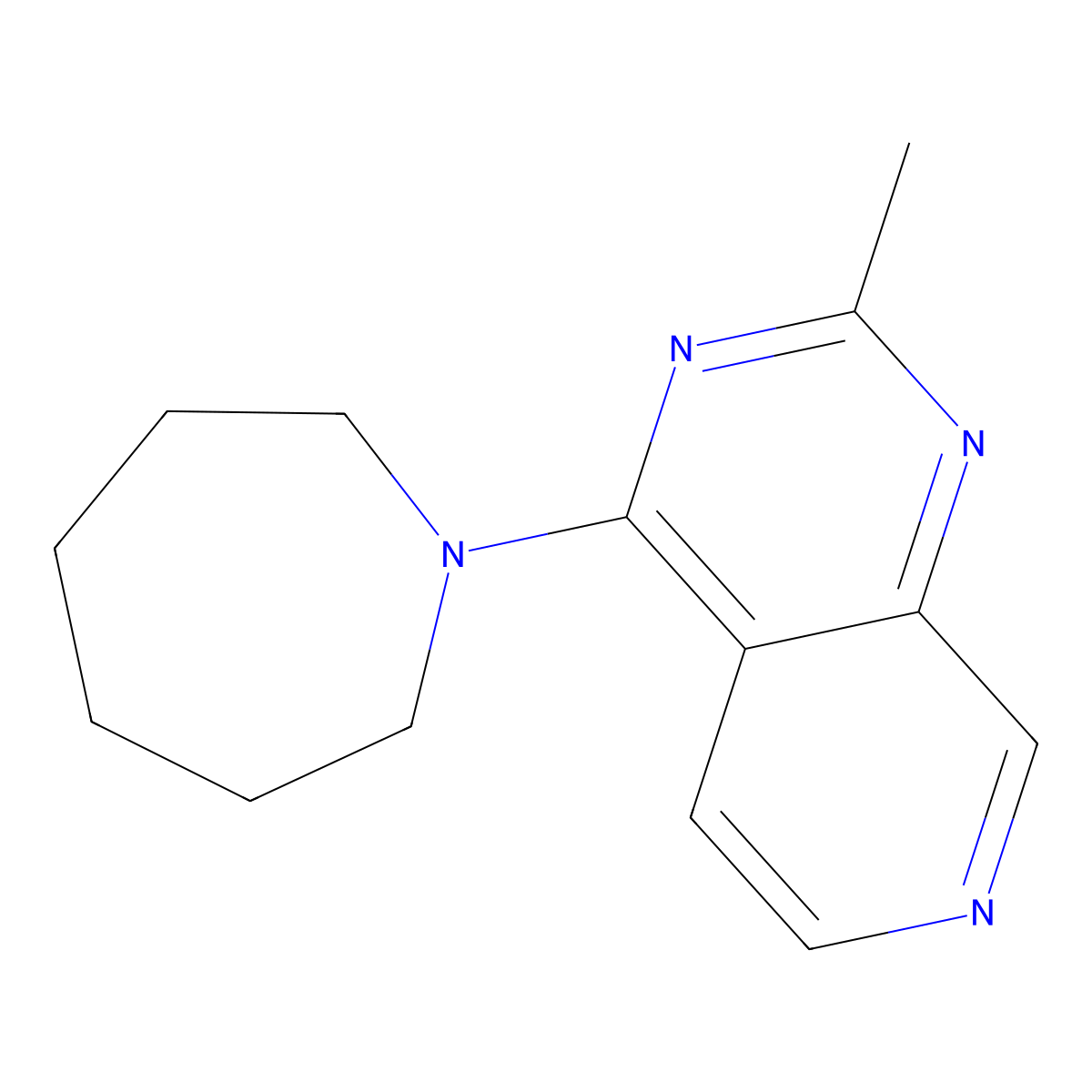 1-{2-Methylpyrido[3,4-d]pyrimidin-4-yl}azepane molecular structure, CAS 3054617-62-5