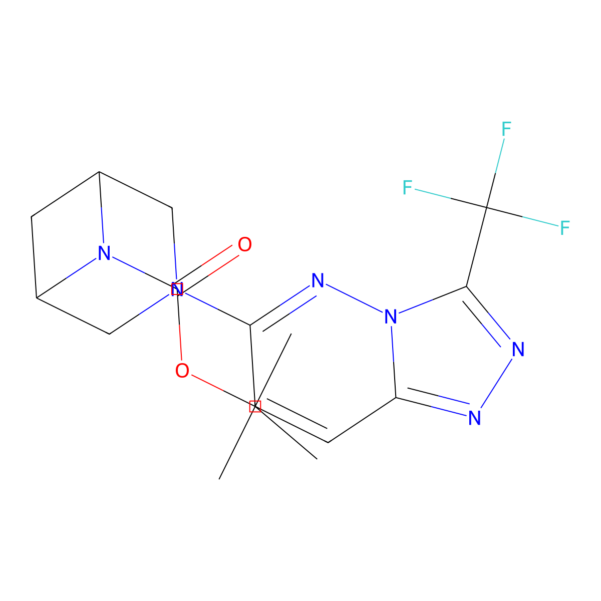 Tert-butyl 3-[3-(trifluoromethyl)-[1,2,4]triazolo[4,3-b]pyridazin-6-yl]-3,6-diazabicyclo[3.1.1]heptane-6-carboxylate molecular structure, CAS 3054618-36-6