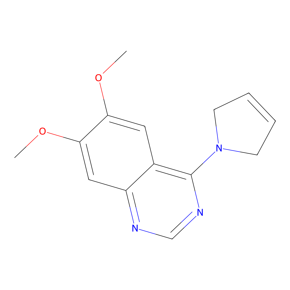 4-(2,5-dihydro-1H-pyrrol-1-yl)-6,7-dimethoxyquinazoline molecular structure, CAS 3054618-67-3