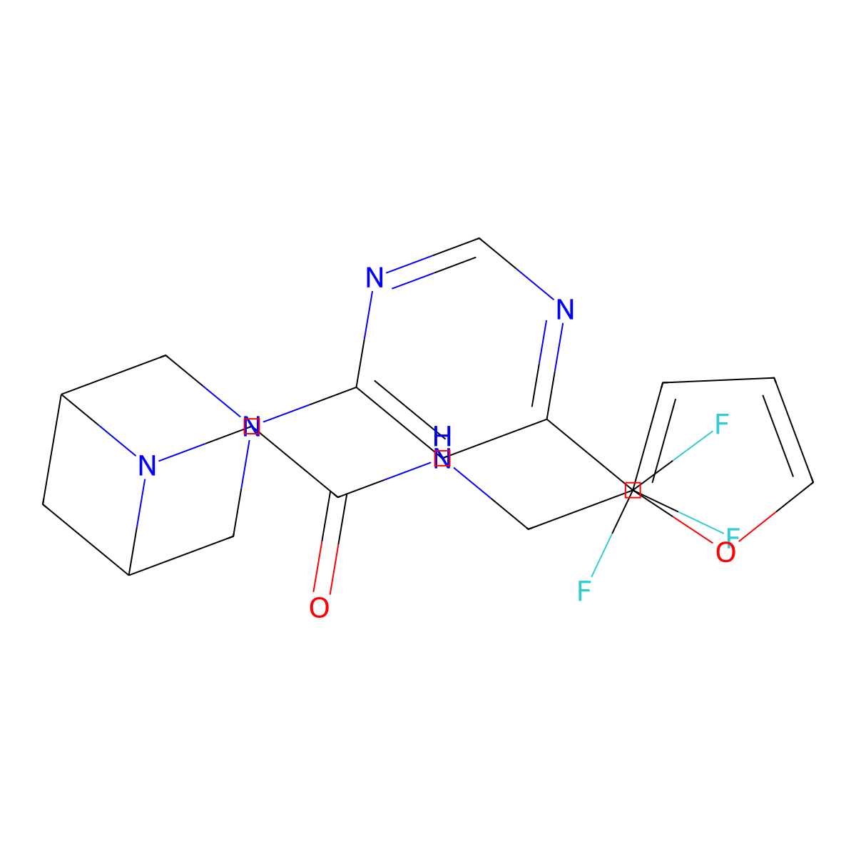 N-[(furan-2-yl)methyl]-2-{3-[6-(trifluoromethyl)pyrimidin-4-yl]-3,6-diazabicyclo[3.1.1]heptan-6-yl}acetamide molecular structure, CAS 3054618-85-5