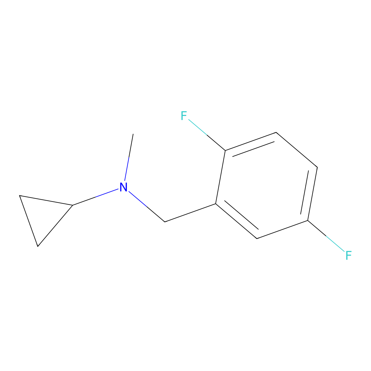 N-[(2,5-difluorophenyl)methyl]-N-methylcyclopropanamine molecular structure, CAS 3054619-23-4