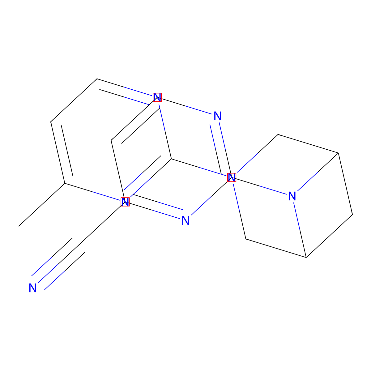 2-[3-(4-Methylpyrimidin-2-yl)-3,6-diazabicyclo[3.1.1]heptan-6-yl]pyrimidine-4-carbonitrile molecular structure, CAS 3054619-40-5