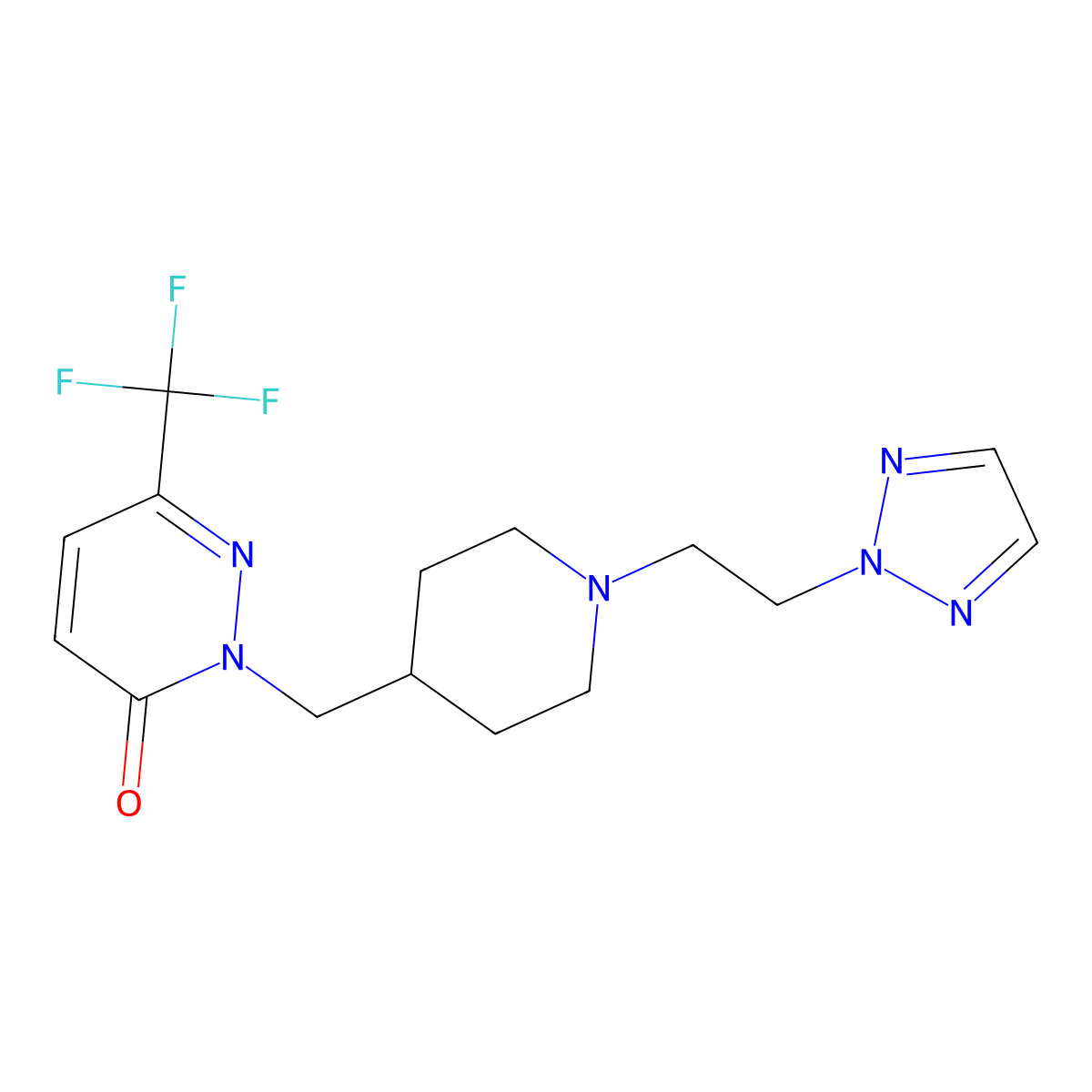 2-({1-[2-(2H-1,2,3-triazol-2-yl)ethyl]piperidin-4-yl}methyl)-6-(trifluoromethyl)-2,3-dihydropyridazin-3-one molecular structure, CAS 3054620-30-0