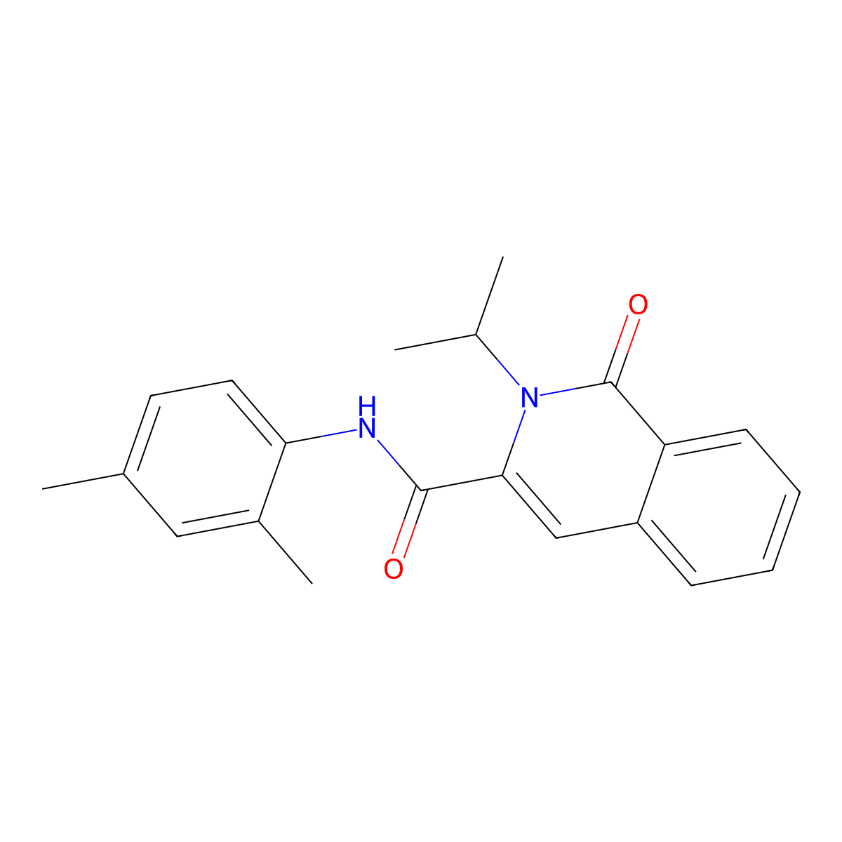 N-(2,4-dimethylphenyl)-1-oxo-2-(propan-2-yl)-1,2-dihydroisoquinoline-3-carboxamide molecular structure, CAS 3054620-31-1