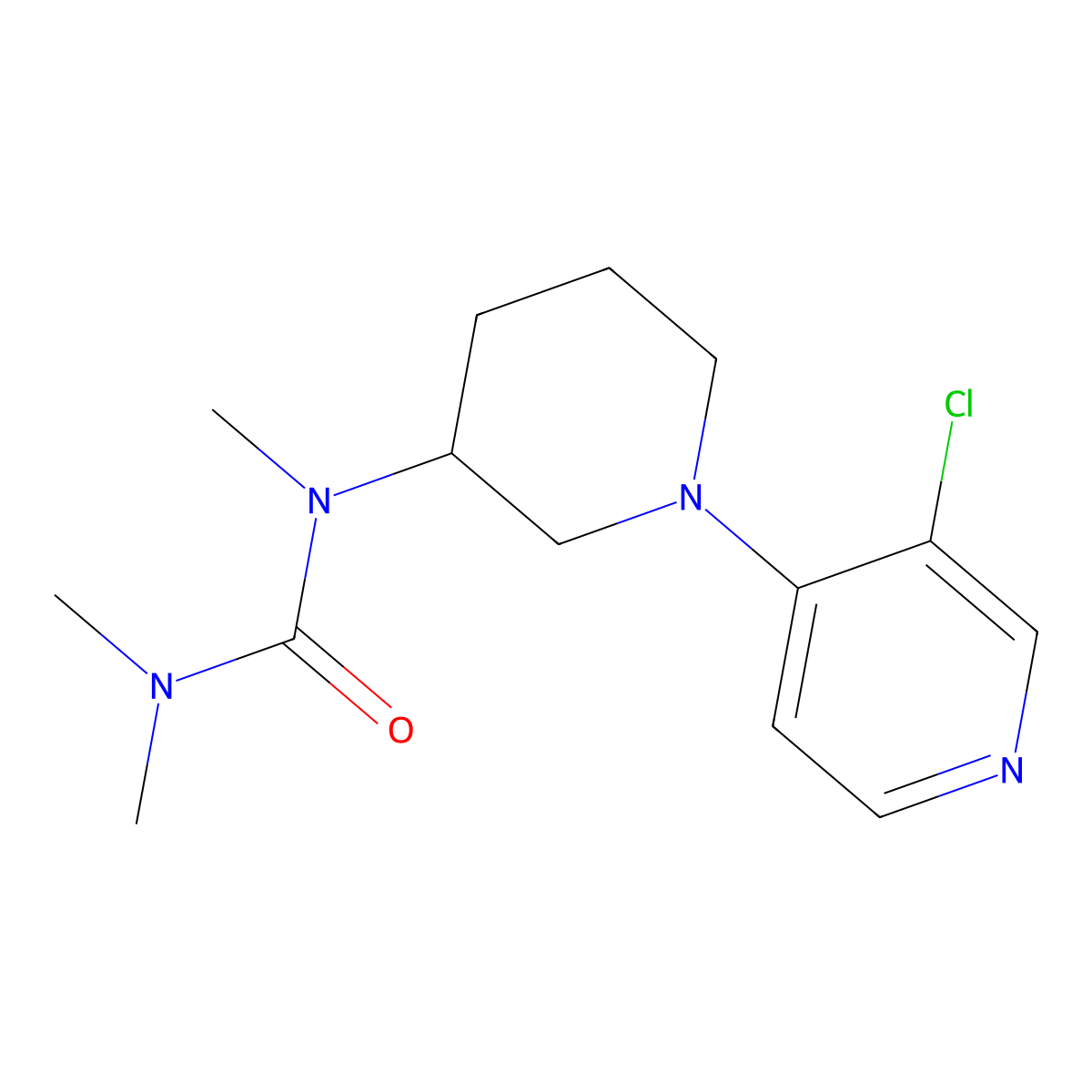 1-[1-(3-Chloropyridin-4-yl)piperidin-3-yl]-1,3,3-trimethylurea molecular structure, CAS 3054620-73-1