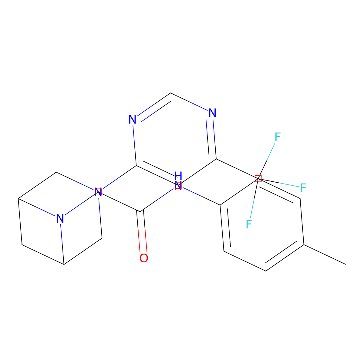 N-(4-methylphenyl)-2-{3-[6-(trifluoromethyl)pyrimidin-4-yl]-3,6-diazabicyclo[3.1.1]heptan-6-yl}acetamide molecular structure, CAS 3054620-88-8