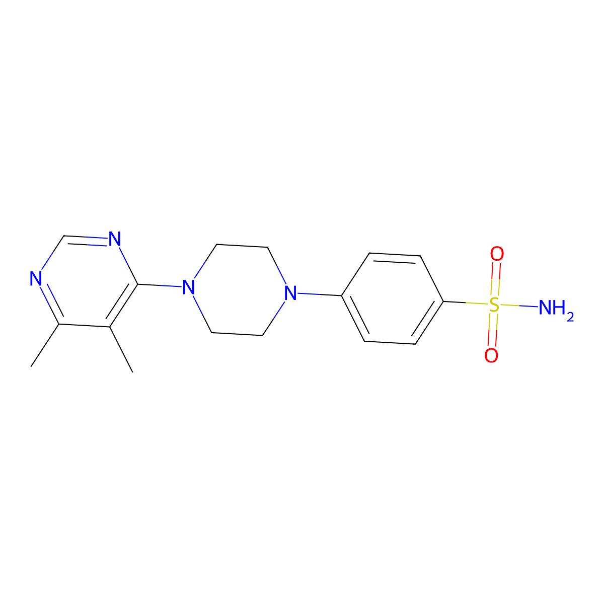 4-[4-(5,6-Dimethylpyrimidin-4-yl)piperazin-1-yl]benzene-1-sulfonamide molecular structure, CAS 3054621-01-8