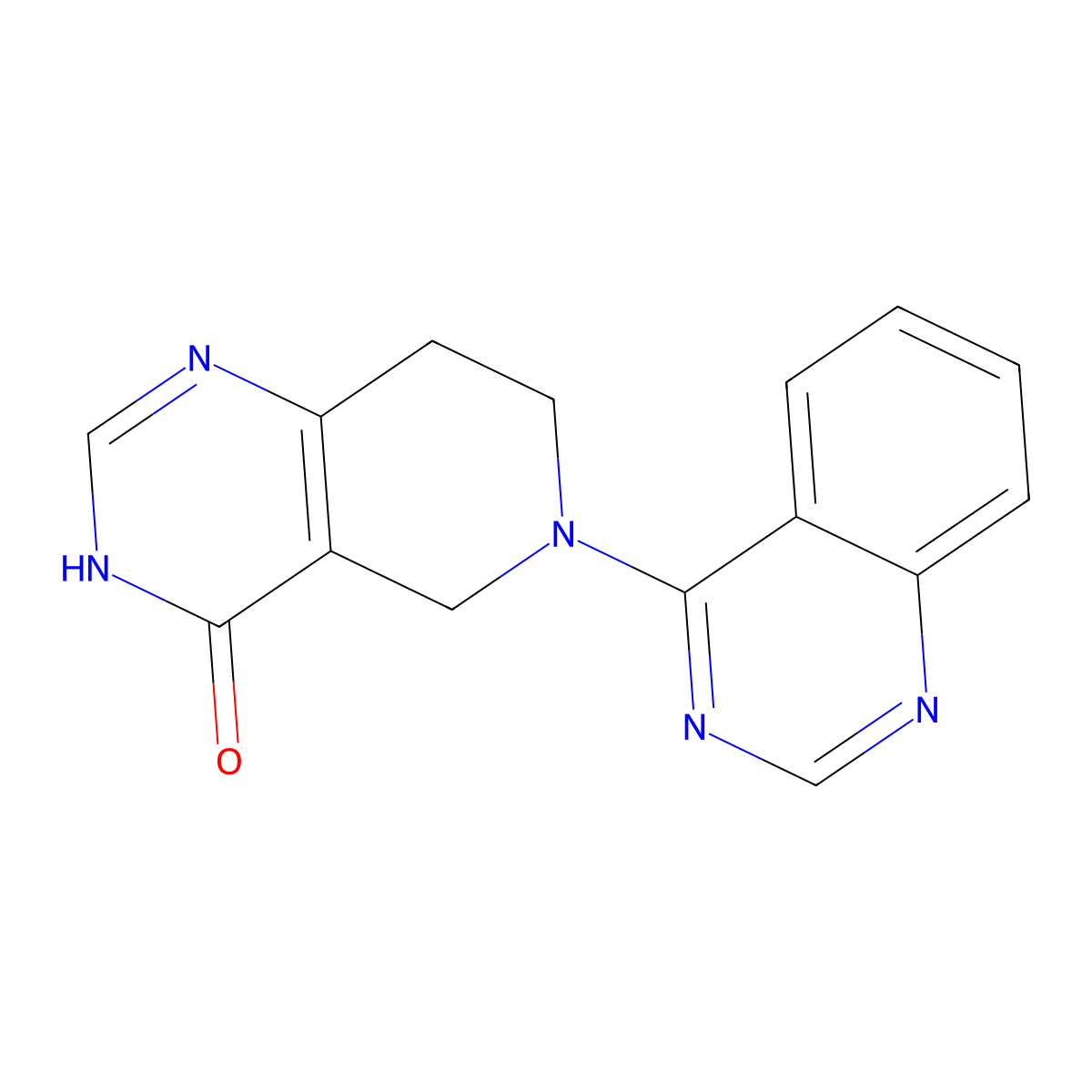 6-(quinazolin-4-yl)-3H,4H,5H,6H,7H,8H-pyrido[4,3-d]pyrimidin-4-one molecular structure, CAS 3054621-02-9