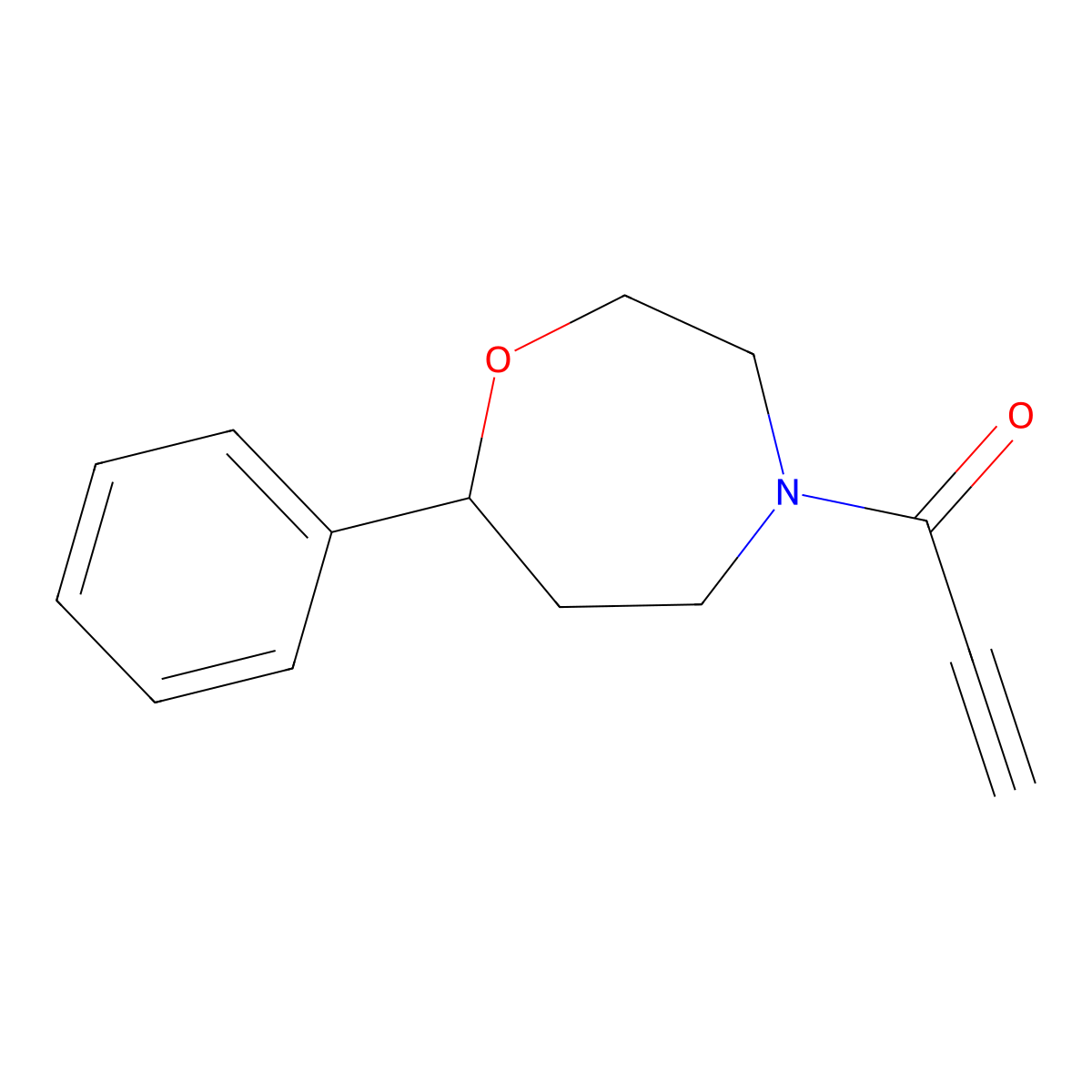 1-(7-Phenyl-1,4-oxazepan-4-yl)prop-2-yn-1-one molecular structure, CAS 3054621-05-2