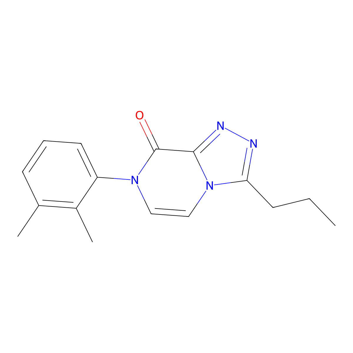 7-(2,3-dimethylphenyl)-3-propyl-7H,8H-[1,2,4]triazolo[4,3-a]pyrazin-8-one molecular structure, CAS 3054621-23-4