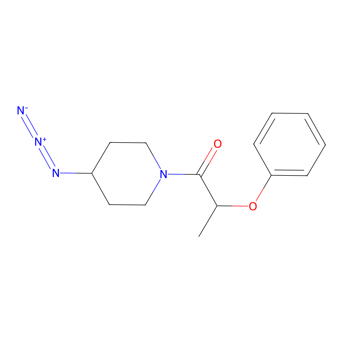 1-(4-Azidopiperidin-1-yl)-2-phenoxypropan-1-one molecular structure, CAS 3054621-67-6
