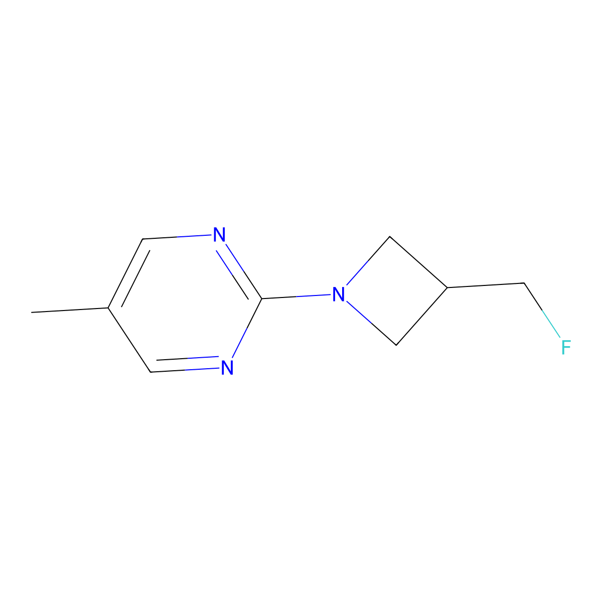 2-[3-(Fluoromethyl)azetidin-1-yl]-5-methylpyrimidine molecular structure, CAS 3054621-81-4