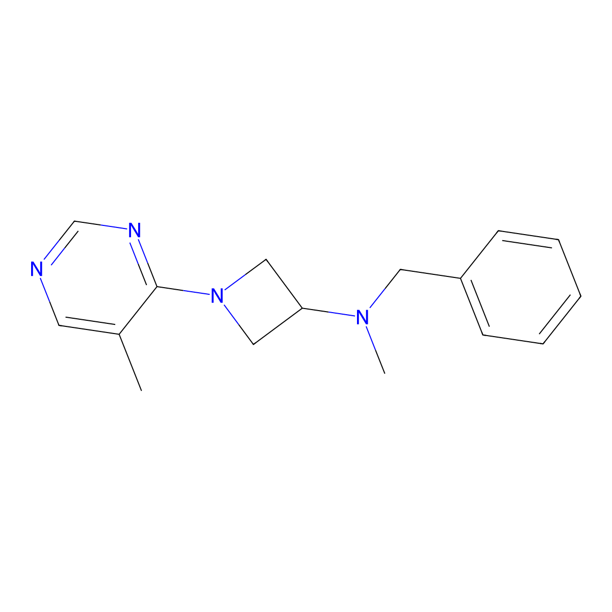 N-benzyl-N-methyl-1-(5-methylpyrimidin-4-yl)azetidin-3-amine molecular structure, CAS 3054621-94-9